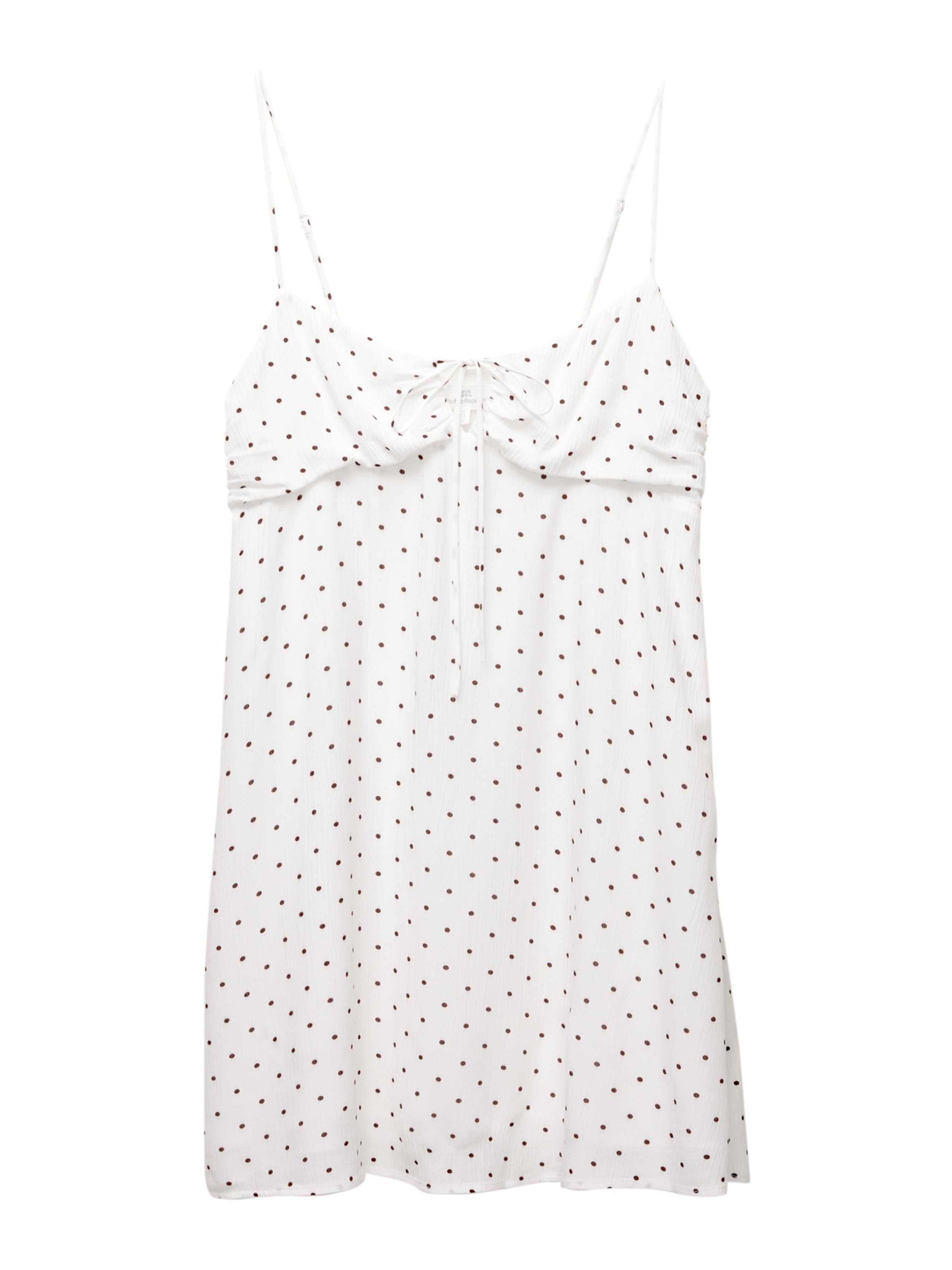 Pull&Bear Letnia sukienka 'PACIFIC' w kolorze ciemnobrązowy / białym, Podgląd produktu