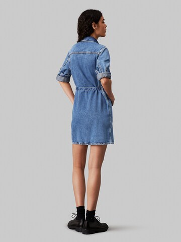 Calvin Klein Jeans Košilové šaty – modrá