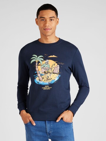JACK & JONESSweater majica 'ZION' - plava boja: prednji dio