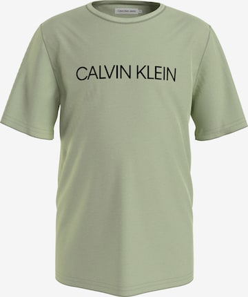 T-Shirt Calvin Klein Jeans en vert : devant