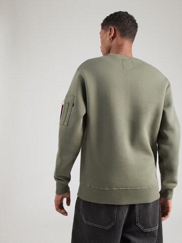 ALPHA INDUSTRIES Sweatshirt in Green: back