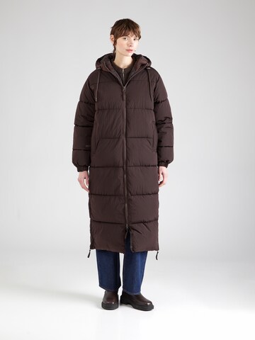 TOPSHOP Winter coat in Brown: front