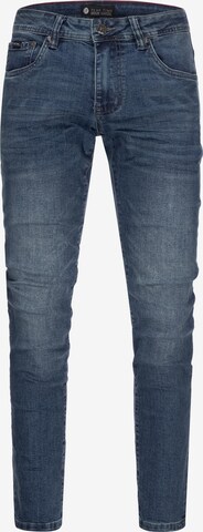 Peak Time Slimfit Jeans in Blauw: voorkant