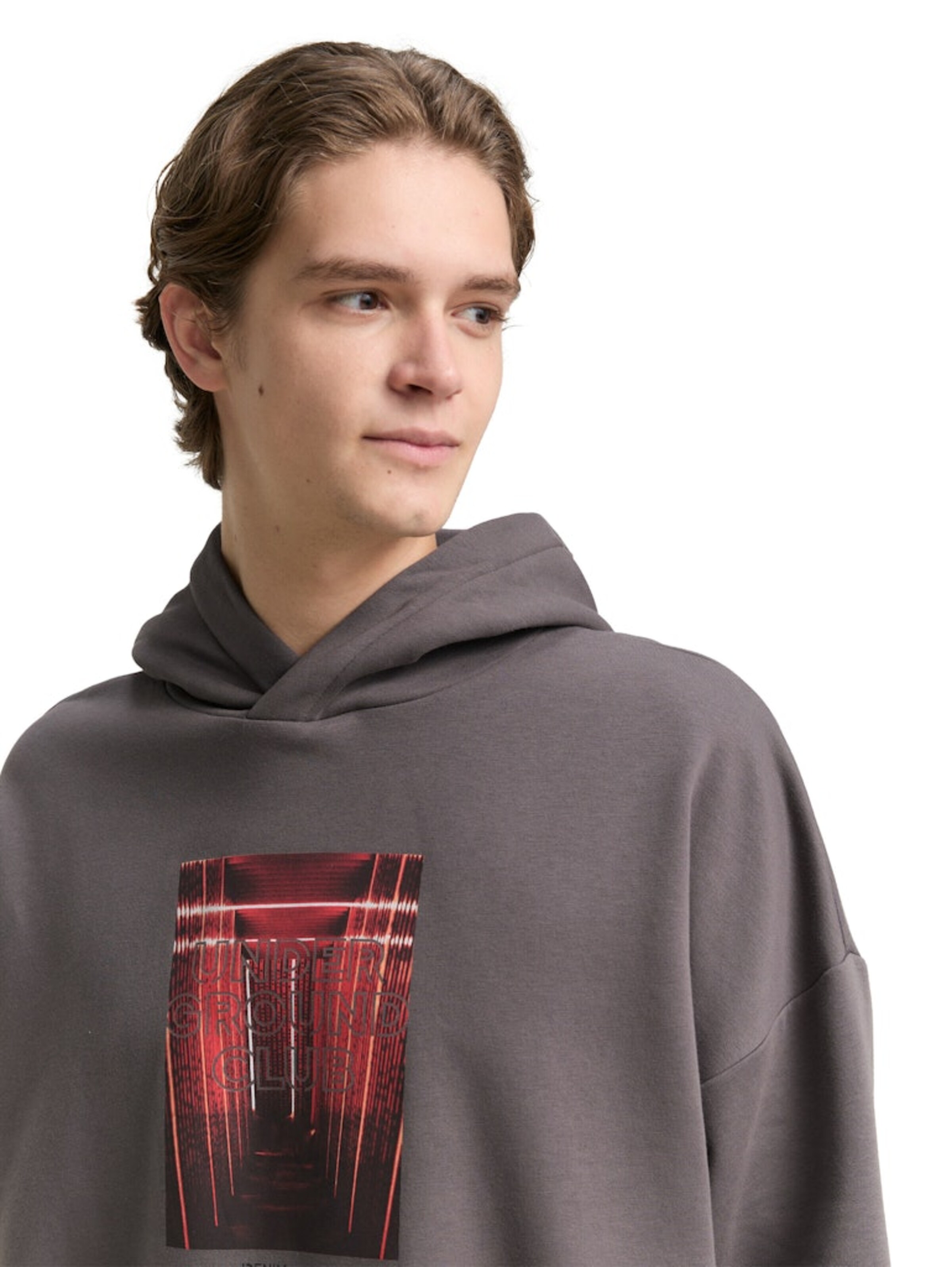 TOM TAILOR DENIM Sweatshirt in Grau