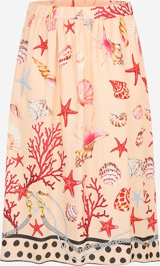 Guido Maria Kretschmer Curvy Suknja 'Jolanda' u karamela / crvena / crna / bijela, Pregled proizvoda