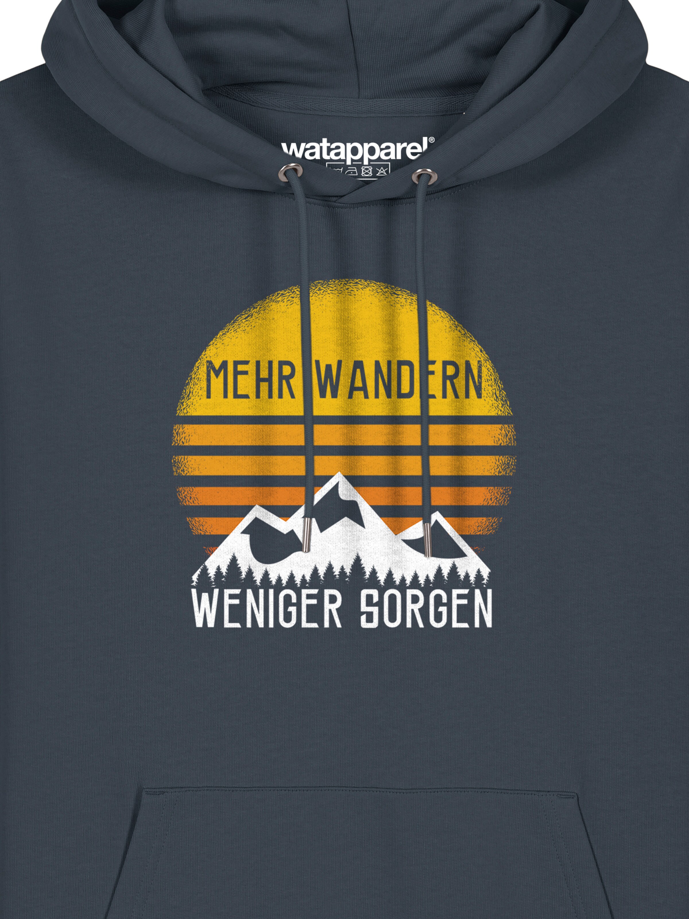 Sweat-shirt ' Mehr Wandern ' Watapparel en gris