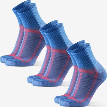 Chaussettes de sport 'Long Distance Quarter' DANISH ENDURANCE en bleu : devant