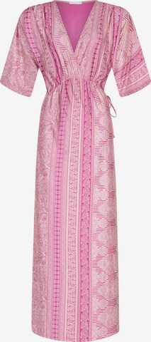 Chic by Lirette Jurk 'Kimono Lotus Guna' in Roze: voorkant