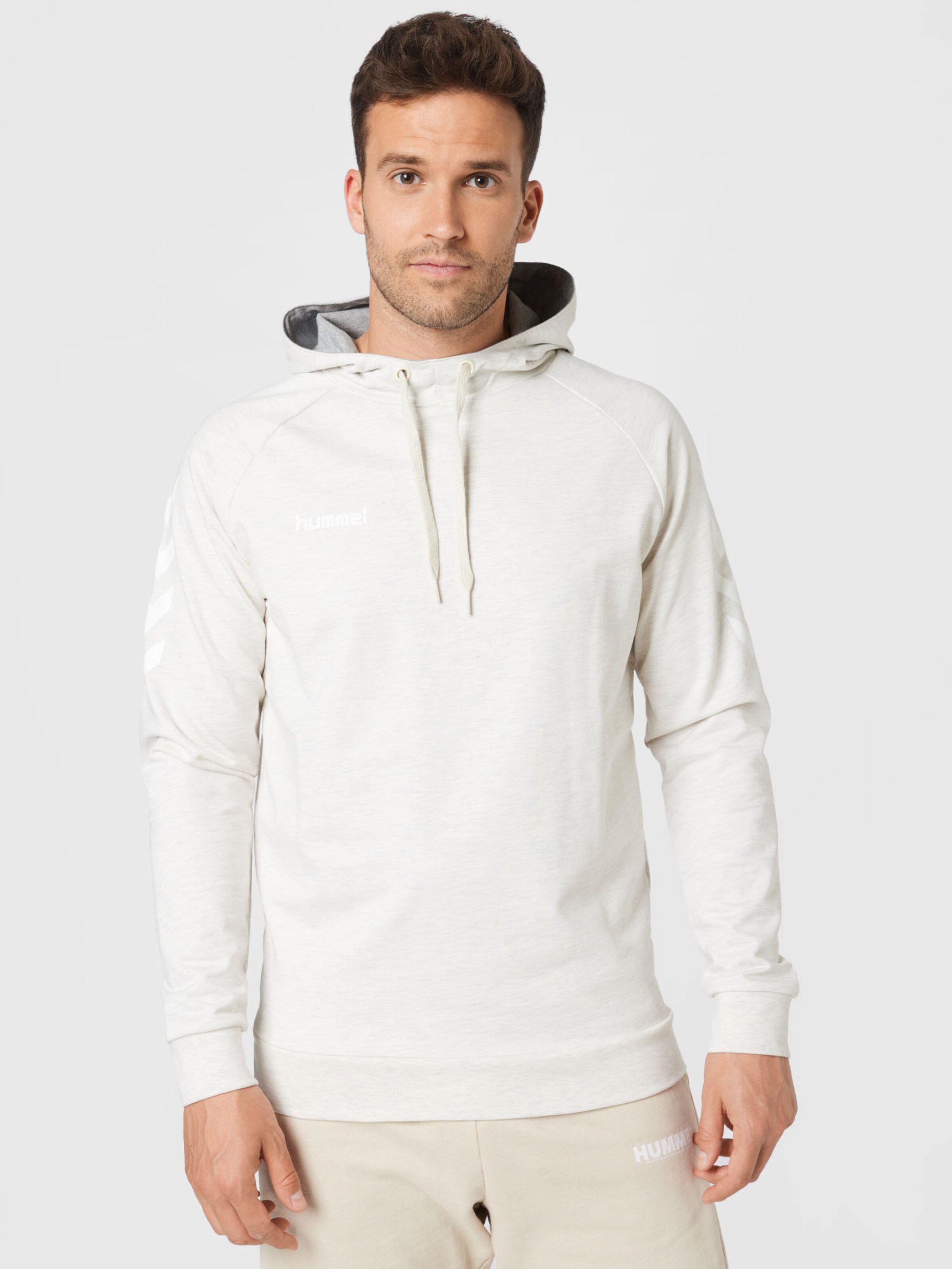 Männer Sportarten Hummel Sportsweatshirt in Weiß, Weißmeliert - AU64162 Männer Sportarten Hummel Sportsweatshirt in Weiß, Weißmeliert - AU64162