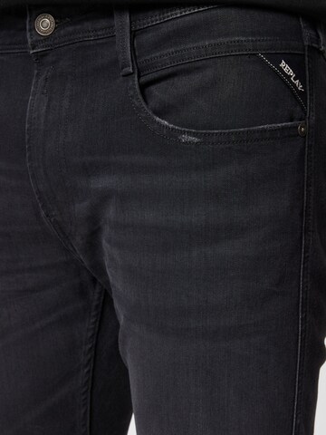REPLAY Regular Jeans 'ANBASS' in Schwarz