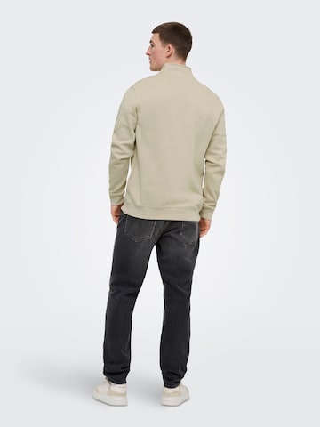 Only & Sons Sweatshirt 'ONSConnor' in Beige