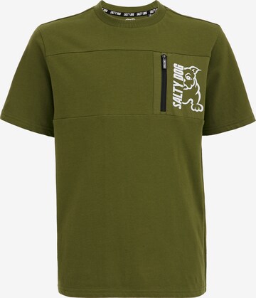 T-Shirt WE Fashion en vert : devant