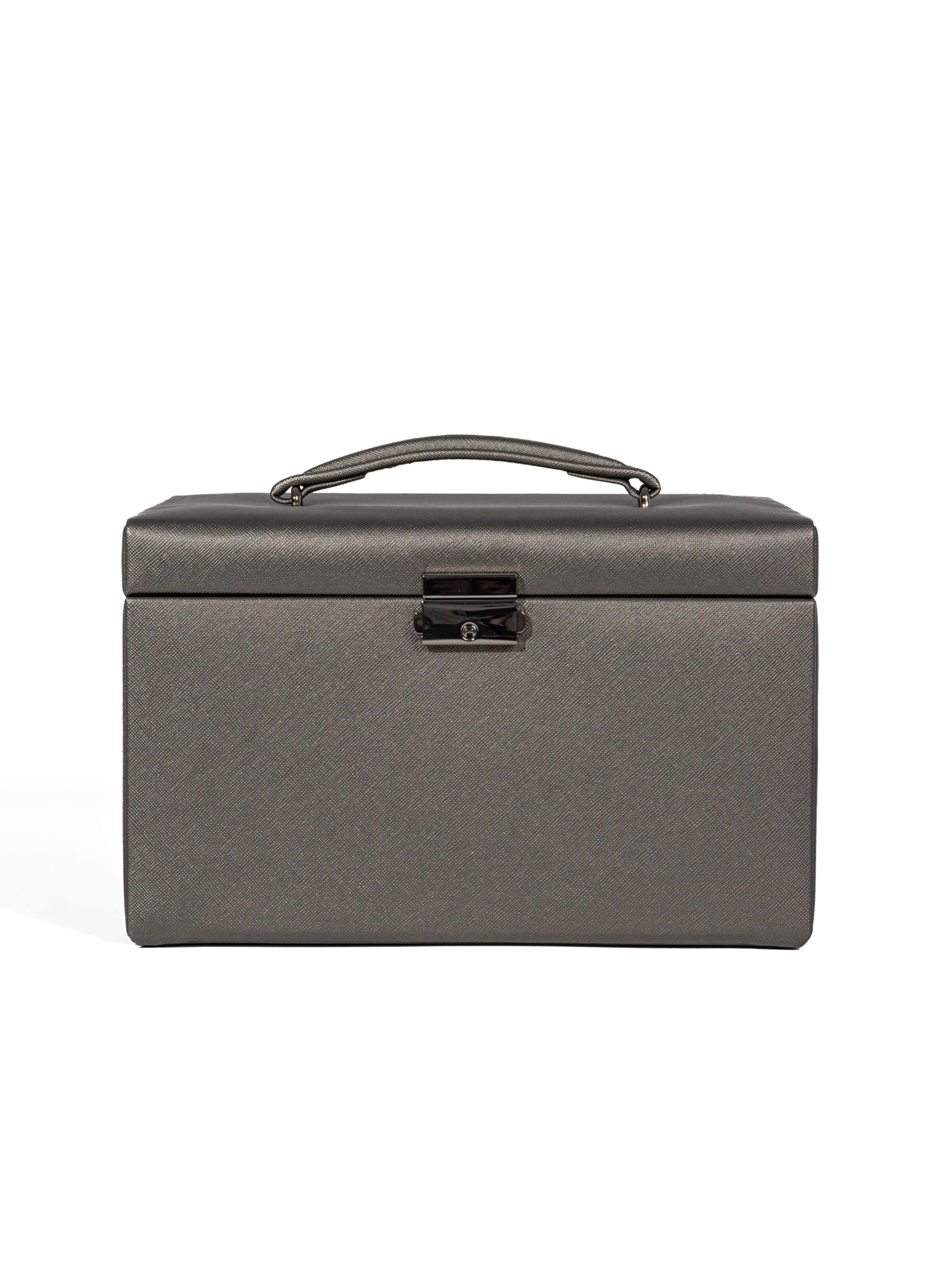 Friedrich23 Jewelry storage 'JOLIE Schmuckkästchen - Kreuznarben Optik' in Silver: front