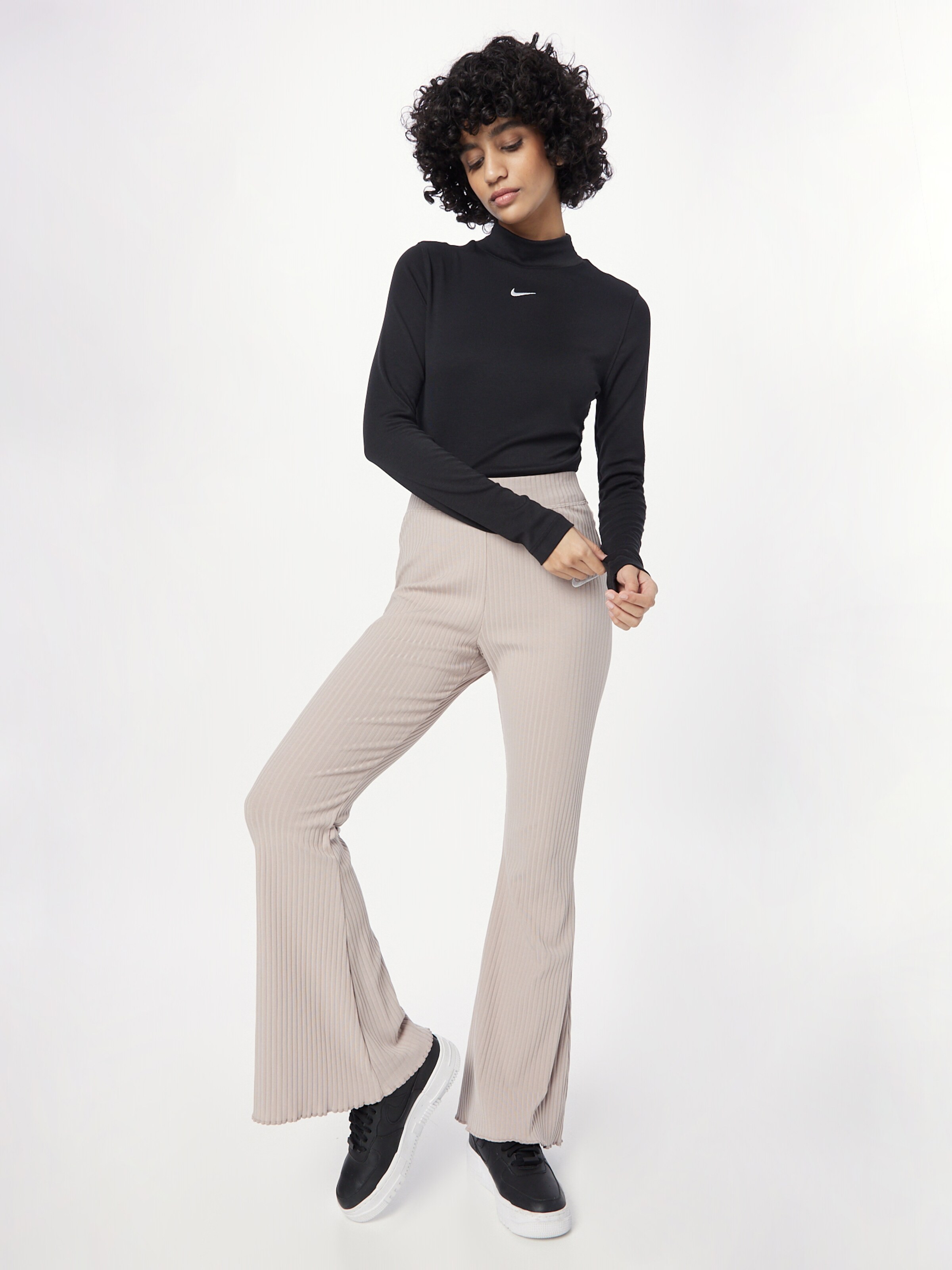 Nike Sportswear Flared Pants in Light Grey ABOUT YOU