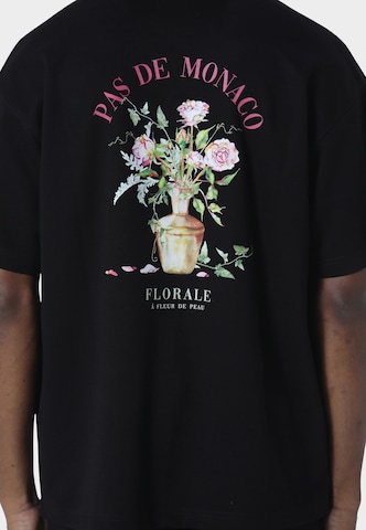 Coupe regular Chemise 'BOTANICA' Pas De Monaco en noir