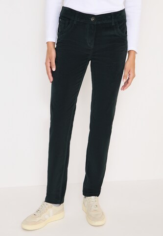 CECIL Slim fit Pants in Green: front