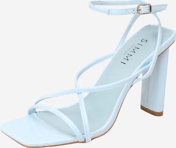 Simmi London Sandalen met riem 'JAMILAH' in Blauw: voorkant