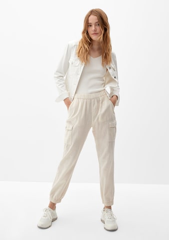 QS Regular Cargobroek in Beige