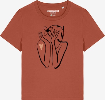 Watapparel T-Shirt 'Self Love' in Braun: Vorderseite