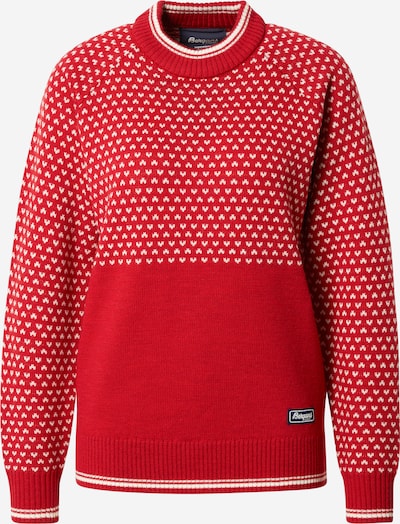 Pullover sportivo 'Alvdal' Bergans di colore rosso / bianco, Visualizzazione prodotti