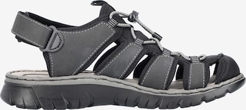 Rieker Hiking Sandals in Black