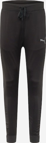 PUMA Tapered Sportbroek in Zwart: voorkant