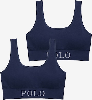 Polo Ralph Lauren Bra ' Ribbed Seamless ' in Blue: front