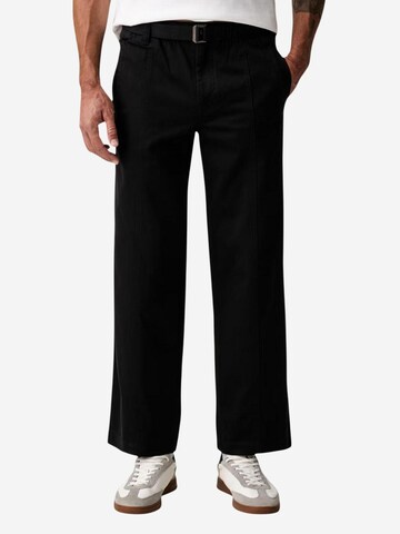 Calvin Klein Jeans Wide leg Broek 'LV04RG615G' in Zwart: voorkant