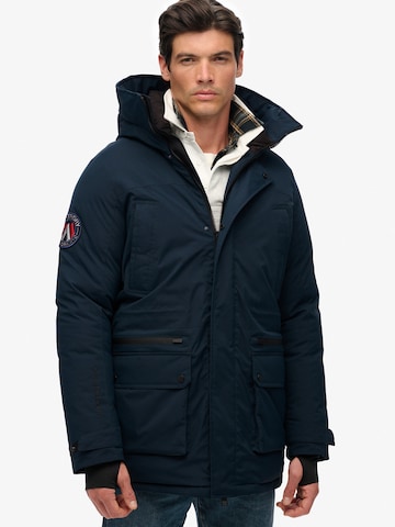 Superdry Zimná parka - Modrá: predná strana