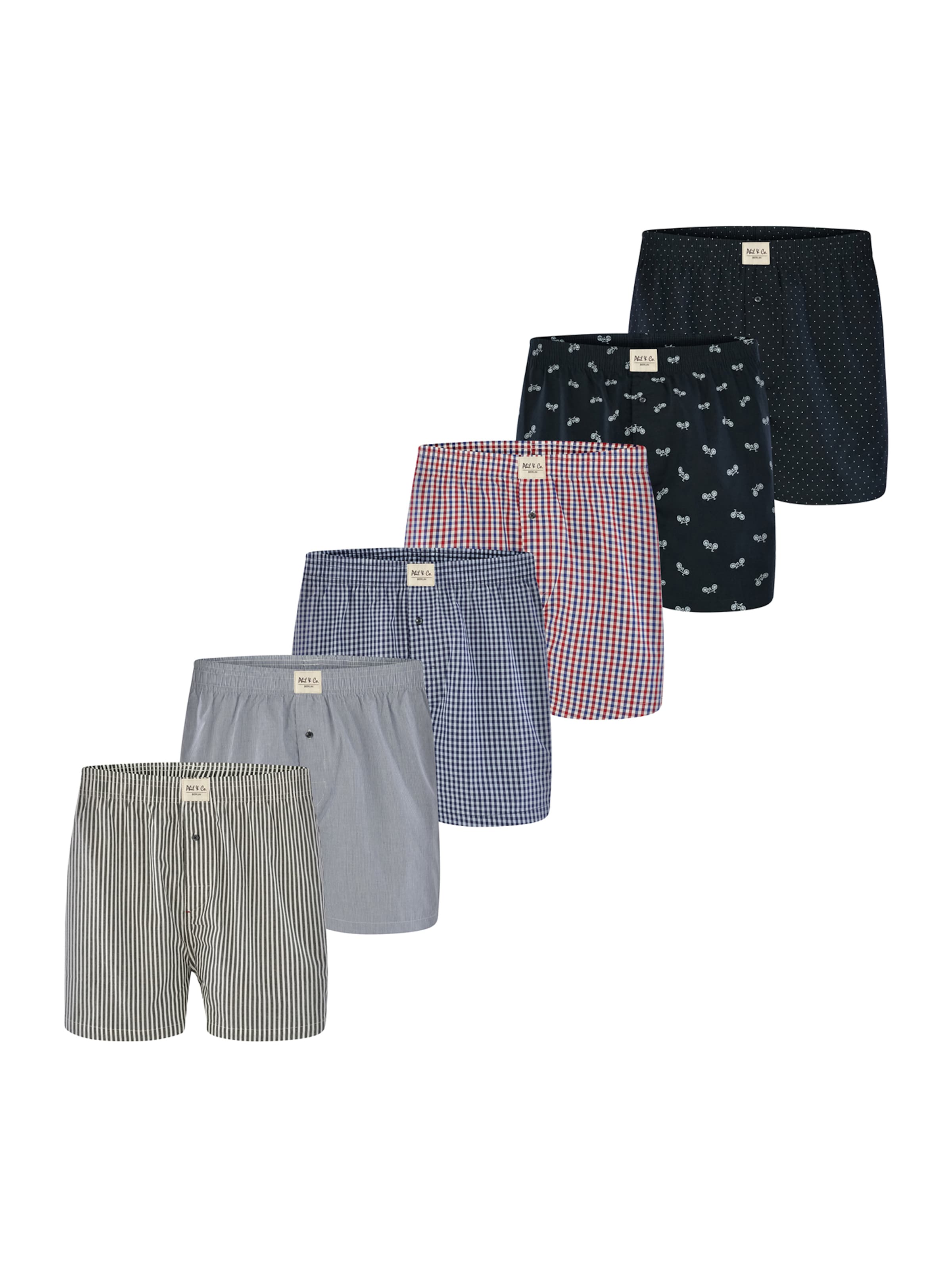 Phil & Co. Berlin Boxershorts ' Classic Sets ' in Blauw: voorkant