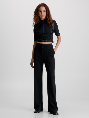 Calvin Klein Jeans Wide Leg Hose in Schwarz