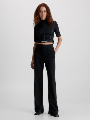 Calvin Klein Jeans Wide Leg Hose in Schwarz