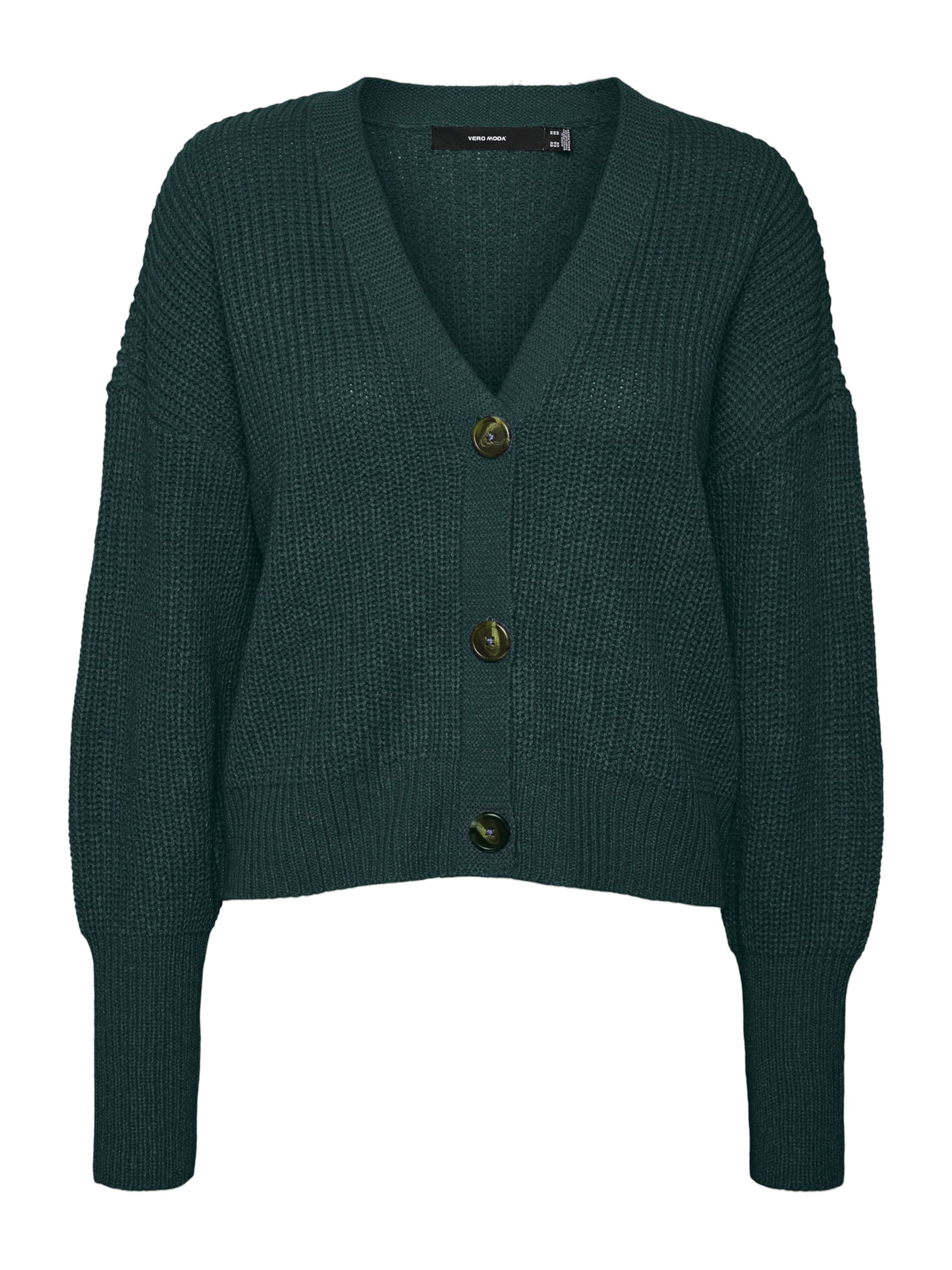 VERO MODA Knit cardigan 'VMLEA' in Green: front