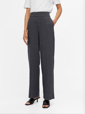 OBJECT Wide leg Pleat-front trousers 'GINE' in Grey: front