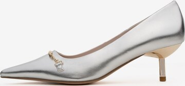 Escarpins Gattinoni en argent : devant