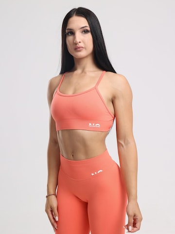 neverover Bralette Sports Bra 'Hue Cross-Back Strappy Bra' in Orange: front