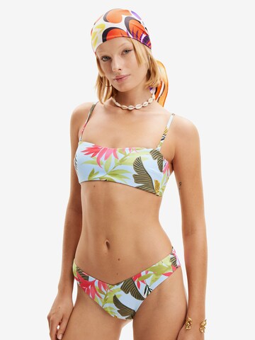 Desigual Bandeau Bikini Top in Mixed colors: front