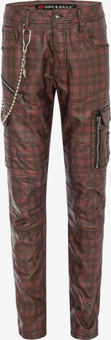 CIPO & BAXX Regular Jeans in Rood: voorkant