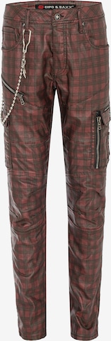 CIPO & BAXX Regular Jeans in Rood: voorkant