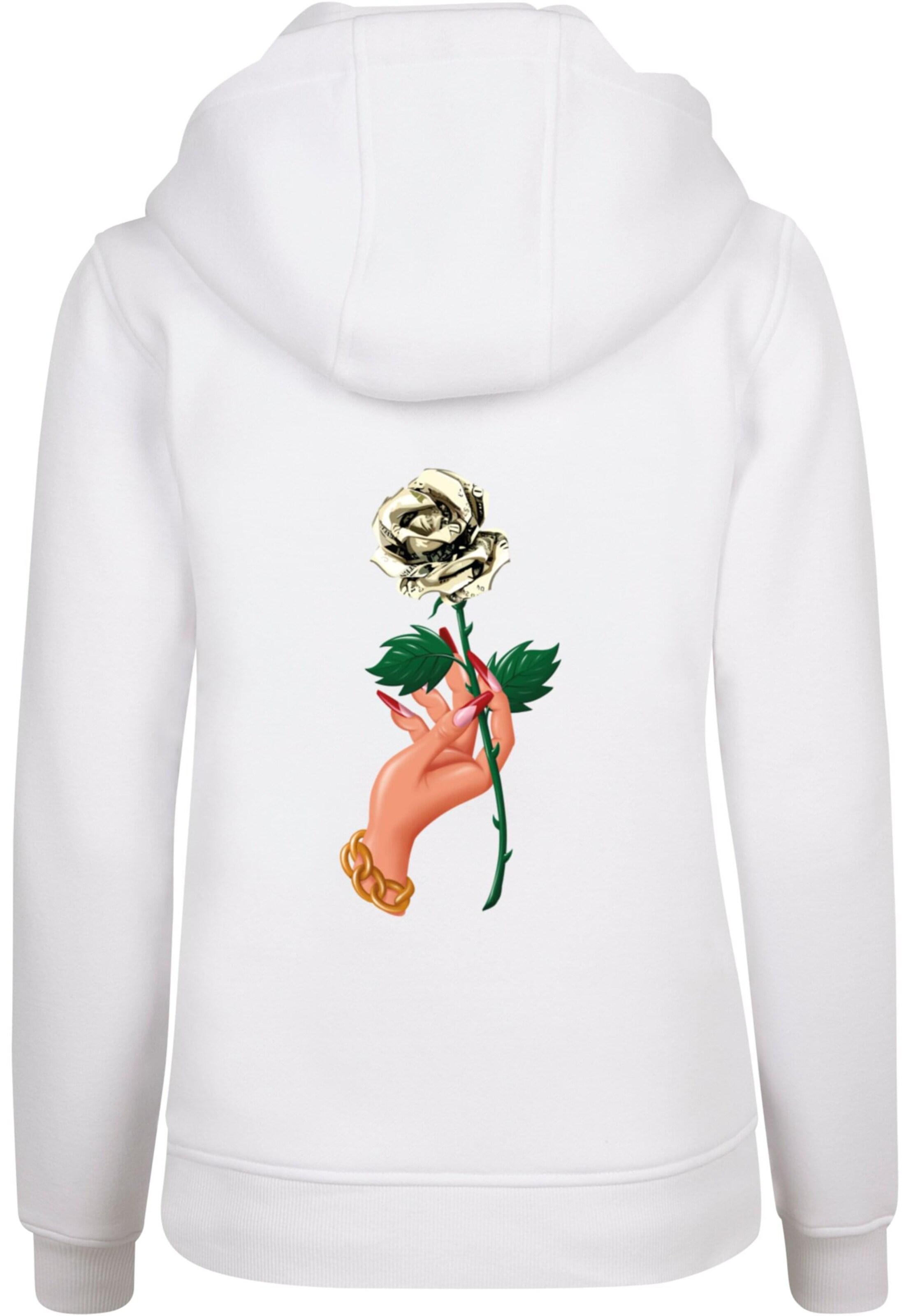 Felpa 'Love Is Blind Love Is Cruel' di Mister Tee in bianco