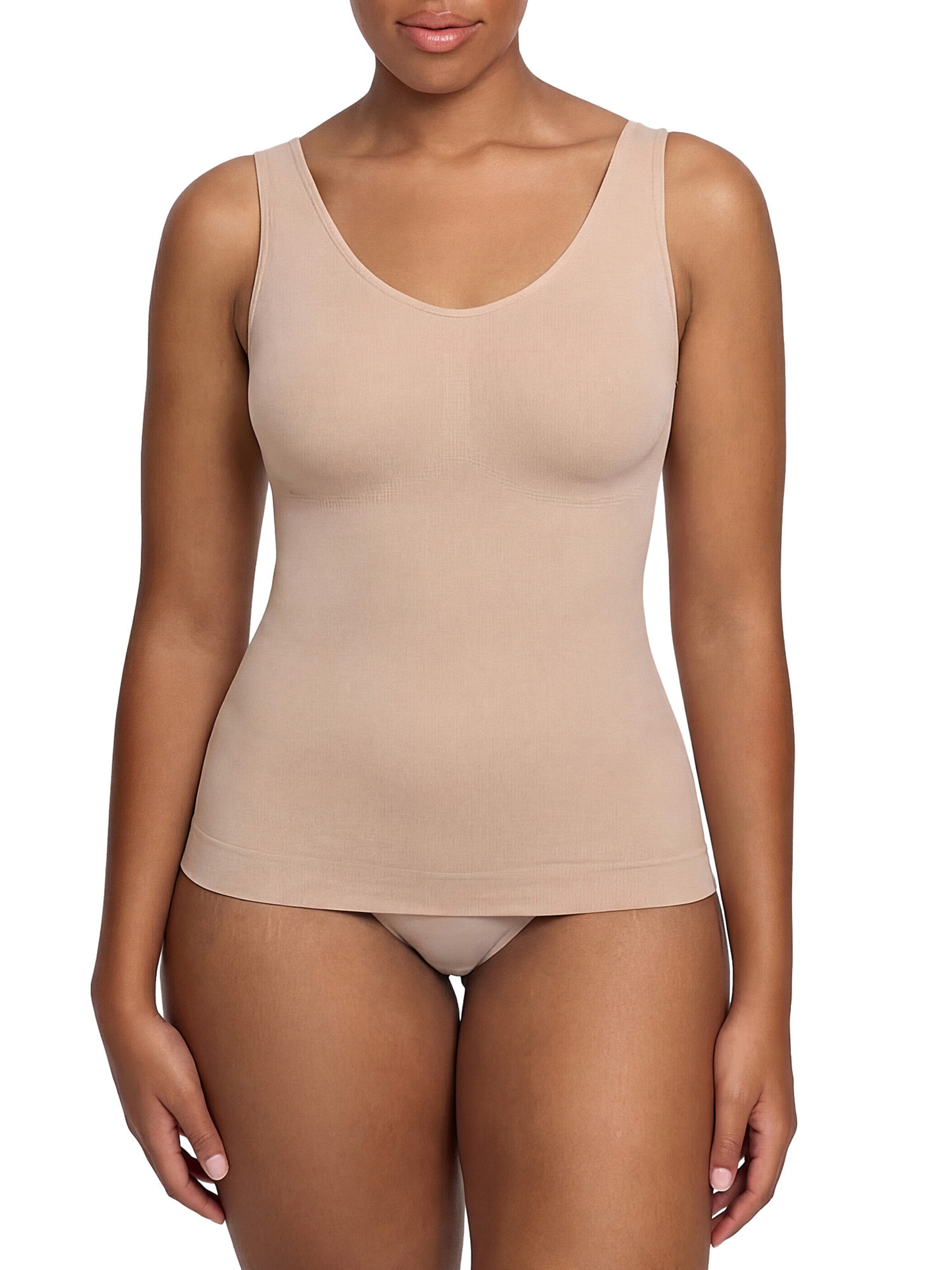 cfab by creamy fabrics Shapingtop 'Figurformendes Shapewear Tanktop' in Beige: voorkant
