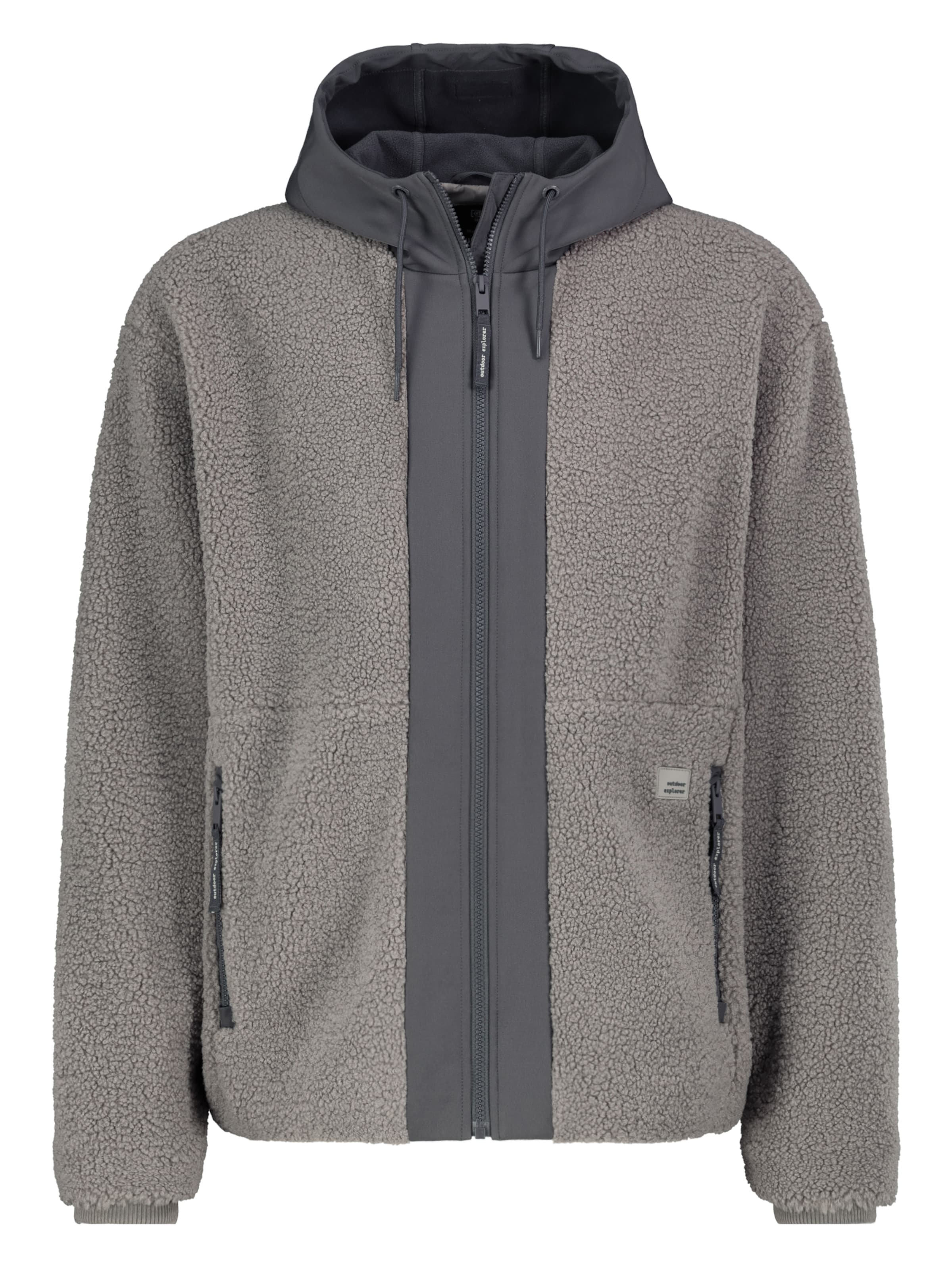 Sublevel Fleece jas in S in de kleur Grijs, Productweergave