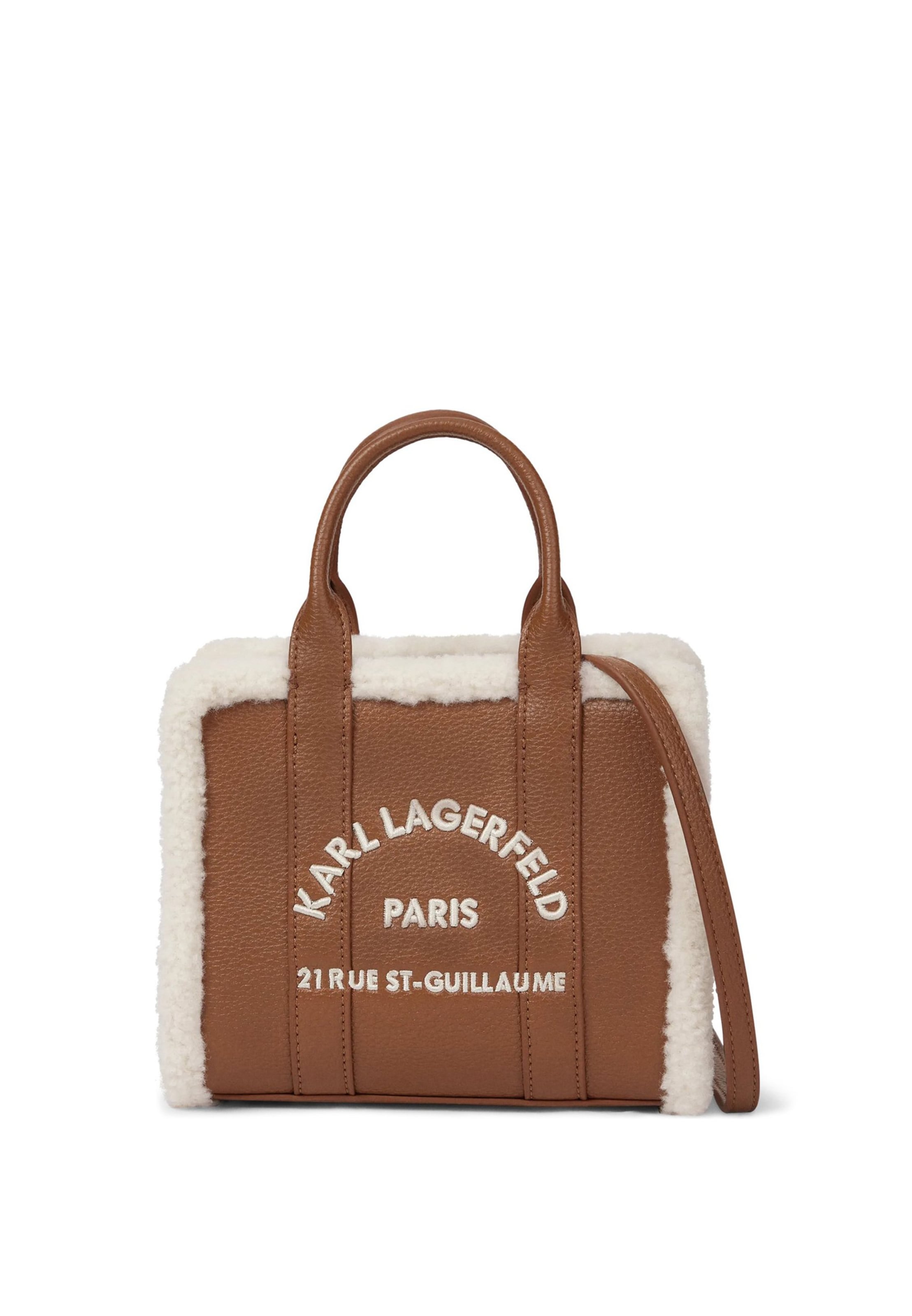 Karl Lagerfeld - Bolso de mano 'Rue St-Guillaume' en marrón: frente