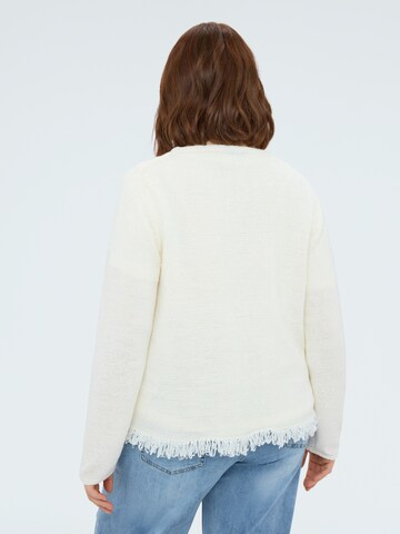 Cardigan Fiorella Rubino en blanc
