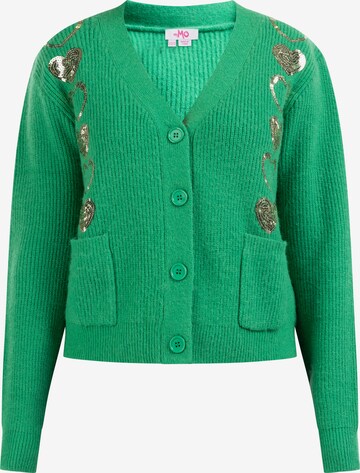 MYMO Knit cardigan 'Nolie' in Green: front