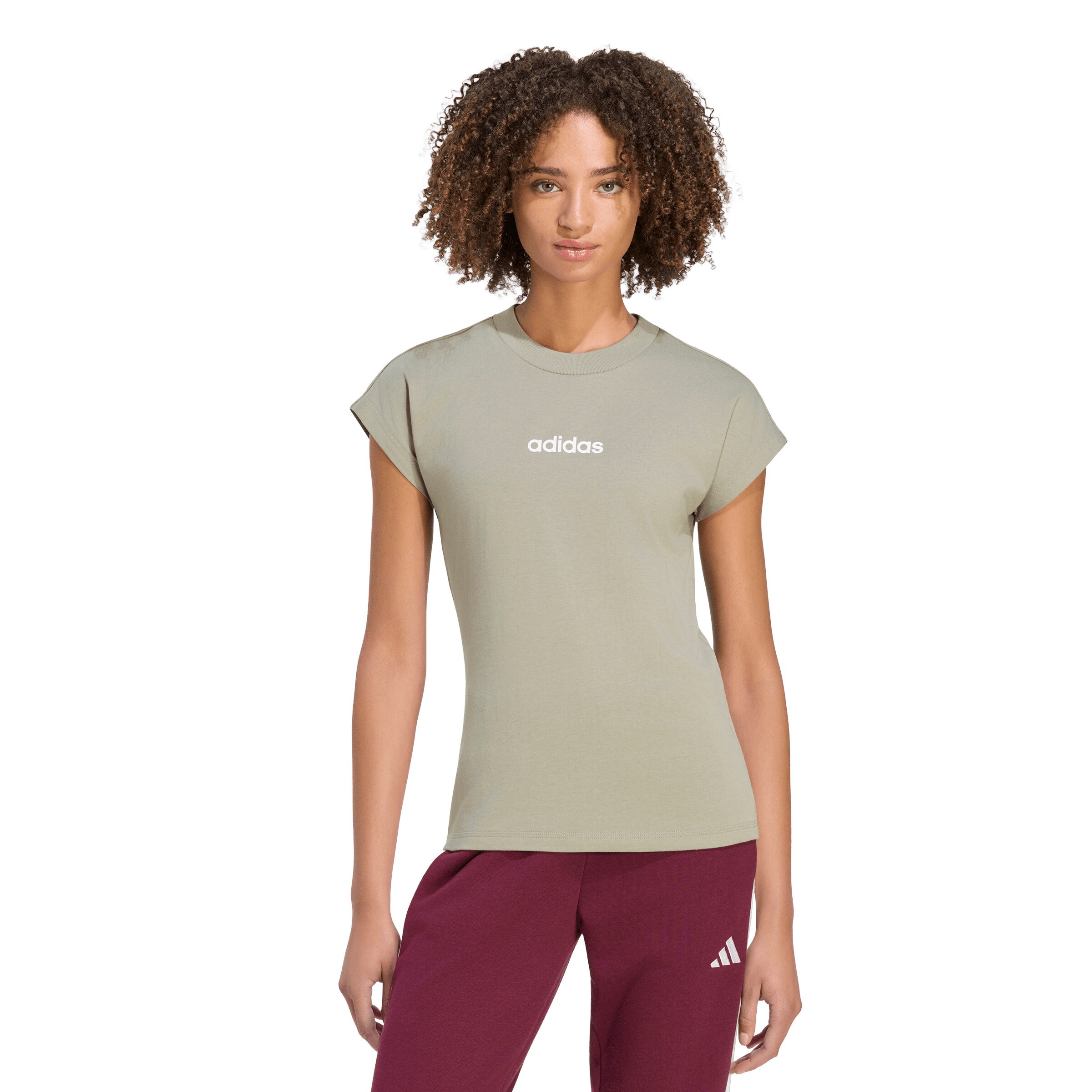 ADIDAS SPORTSWEAR Λειτουργικό μπλουζάκι 'Essentials' σε πράσινο: μπροστά
