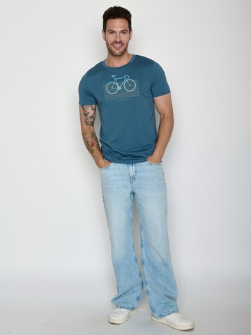 GREENBOMB T-Shirt 'Guide Bike Bars' in Blau