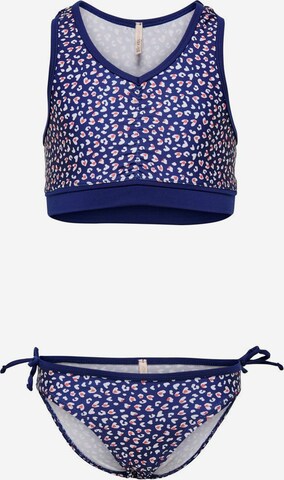 KIDS ONLY UV Print Bikini in Blau: predná strana