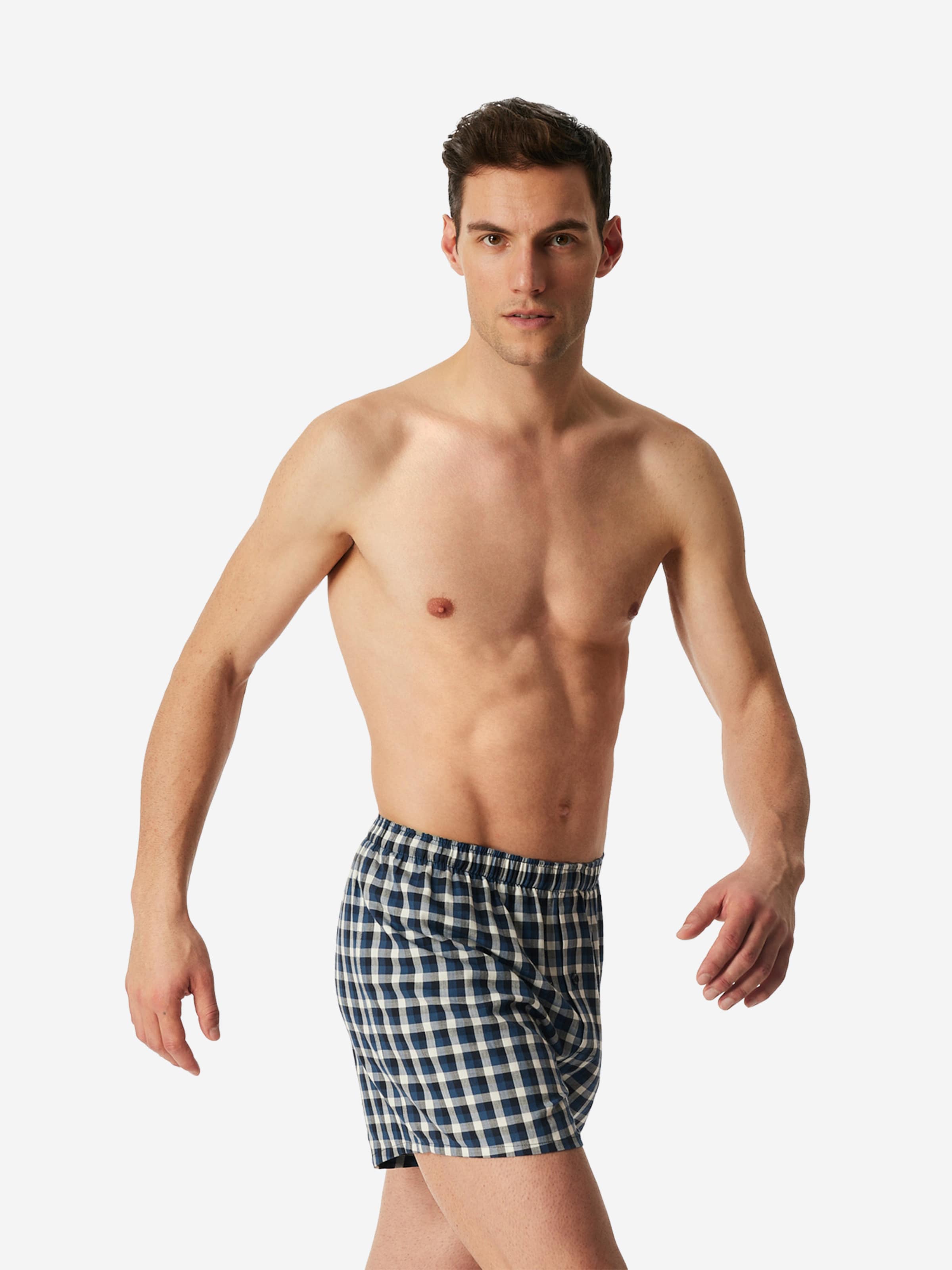 SCHIESSER Boksershorts i blå