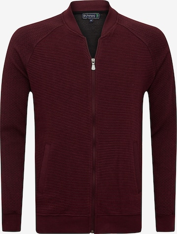 Sir Raymond Tailor Zip-Up Hoodie 'Bronks' in Red: front